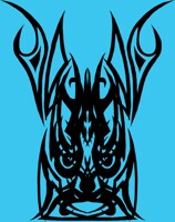 Tribal back tattoo style 2