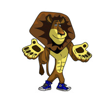 Alex The Lion Alternative Pin Up