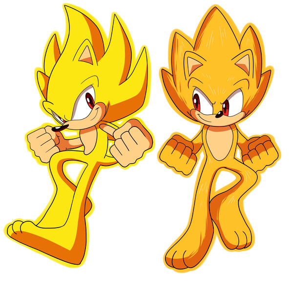 Super Sonic and Super Tails by hker021 -- Fur Affinity [dot] net