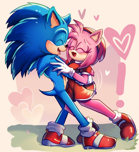 TMoSTH Sonic and Amy Fanart by Saharalioness -- Fur Affinity [dot] net