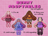 [2/4 OPEN] BUNNY ADOPTABLES uwu - 15 EUR each!