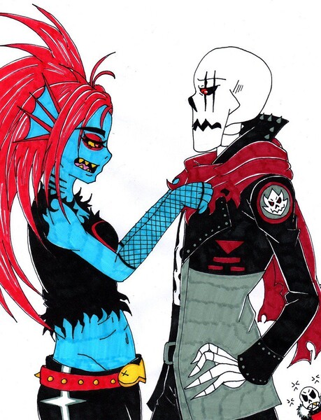 Underfell Papyrus x Sans by SkeleSlay -- Fur Affinity [dot] net