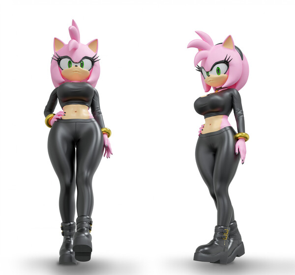 Goth Amy Rose Sonic X Version : r/SonicTheHedgehog