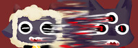 They were connected (At the back of the head)