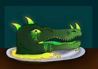 Febris head on platter