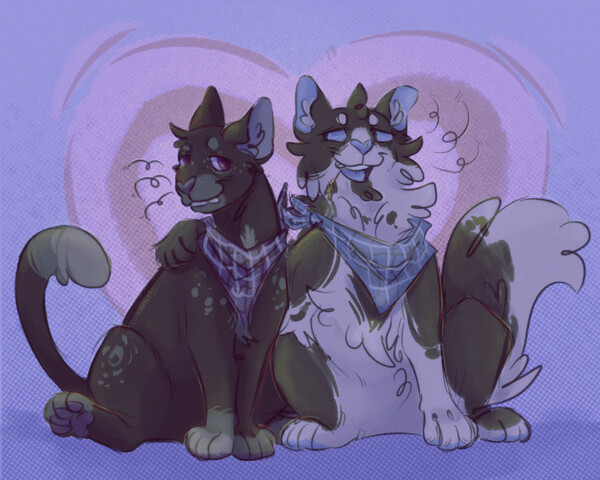 Barley and Ravenpaw (Warrior Cats) by Mekaska -- Fur Affinity [dot] net