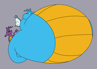 Two Kingdra, One inflated kingdra and One shiny kingdra