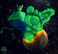 [C] Radioactive feet in the space
