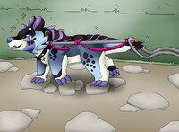 Pinu pulling a carriage