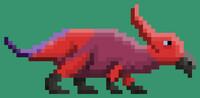 Colorful protoceratops, pixel