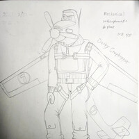 Line art anthro Dusty Crophopper