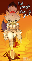 Blaze walks on lava