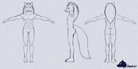 Zack Blackwolf Reference Sheet (Sketch)
