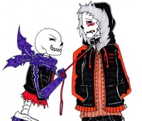 Underfell Papyrus x Sans by SkeleSlay -- Fur Affinity [dot] net