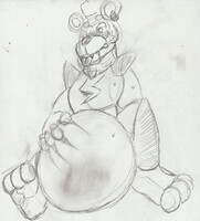 Sickly Filled Glamrock Freddy - Sketch - Server Poll