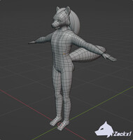 Zack Blackwolf V1 (Retopology Phase)