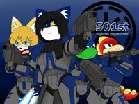 Senso, Toku, Slash, and Zarland Republic Warriors