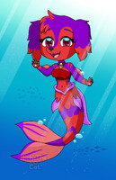 Scarlet and the big blue - YCH com