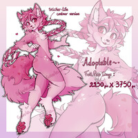 [OPEN] Pink Fluffy Femboy Adoptable