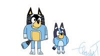Bandit and Bluey