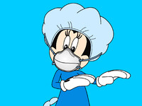 Nurse Minnie Mouse in Scrubs (MTN95CS-W) [Scrub]