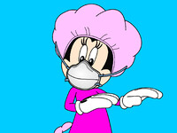 Nurse Minnie Mouse in Scrubs (MTN95CS-W) [Bedside]