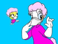 Nurse Daisy Duck in Scrubs (MTN95DB-W)