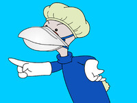 Nurse Flick Duck in Scrubs (MTN95DB-W)