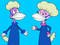 Nurse Ootsie and Bootsie in Scrubs (MTN95DB-W)