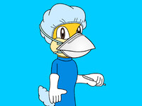 Nurse T-Bone the Bulldog in Scrubs (MTN95DB-W)