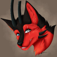 Wolf-dragon hybrid headshot