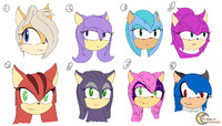 My AI Crated Sonic Fan Characters (Rough Draw)