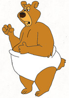Papa Bear in diaper