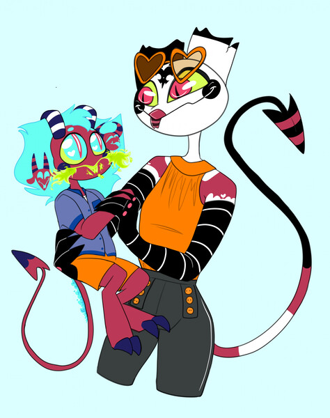 Helluvaboss] Ozzie & Fizzarolli by Emburne -- Fur Affinity [dot] net