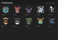 Eeveelution Pride Month Keychain design progress