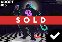 Bara/Muscular Aquatic Neon T-Rex Adopt - CLOSED