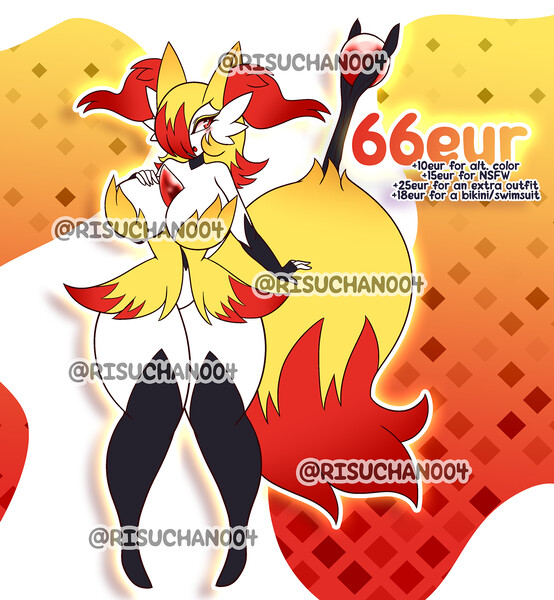 Braixen x Zekrom Fusion ADOPT - CLOSED by risuchan004 -- Fur Affinity [dot]  net
