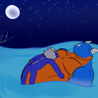 Draco and Rocky Cooling Off