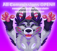 ALL COMMISSIONS OPEN!! - 8/8 slots open!!
