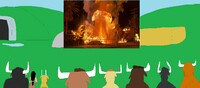 Ferdinand and Friends Watching Volcano