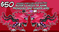 !! closed  !! Walking Wake x Galarian Moltres Adopt