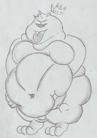 Mannrock the Fat King Boo - Sketch Practice