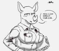 sketch of a rhino mechanic.