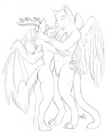 AlphaSempaiWolvieSyxx Sketch -Commission-