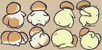 Porta-belly and Butt-on Mushrooms