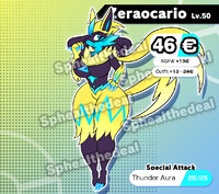 [SOLD] Lucario x Zeraora Fusion ADOPT!