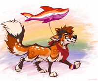 Sharky balloon YCH - Kovied