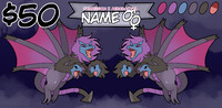 SALE - !! OPEN !! Hydreigon x Aerodactyl Fusion Adopt