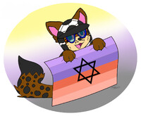 Tsovoa Levone Holding Mascgirl Flag