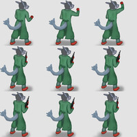 Combat animations of one of the protagonists-1